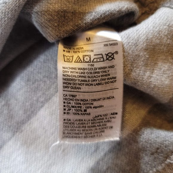 Old Navy Striped Short Sleeve Polo Men's Size Medium Grey - Picture 10 of 10